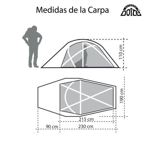 Carpa Alta Montaña Kailas 3 Personas Doite