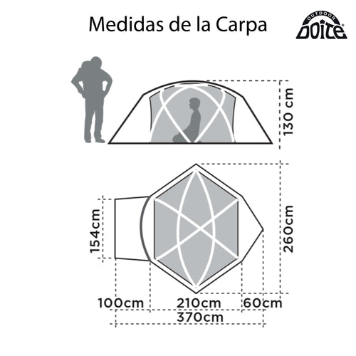 Carpa 3 Personas Pro Aconcagua Doite