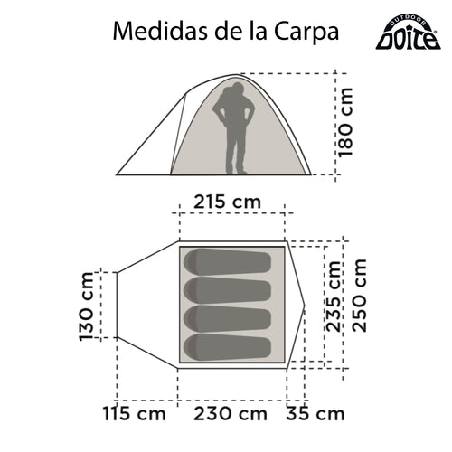 Carpa Familiar Sunterra 4 Doite