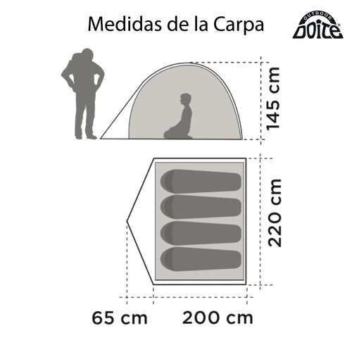 Carpa 4 Personas Andina Doite