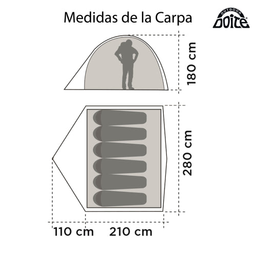 Carpa Familiar 6 Personas Zander Doite