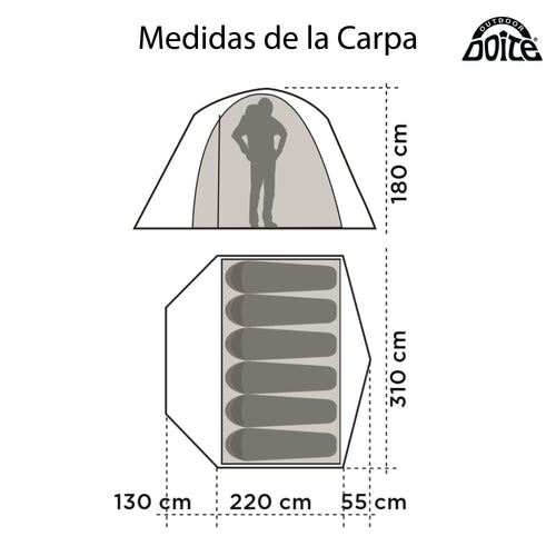 Carpa 6 Personas Hi Camper Doite