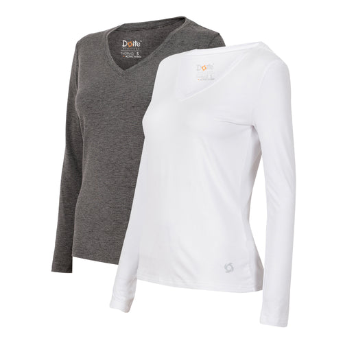 Pack 2 Camisetas V Primera Capa Thermoactive Mujer Doite