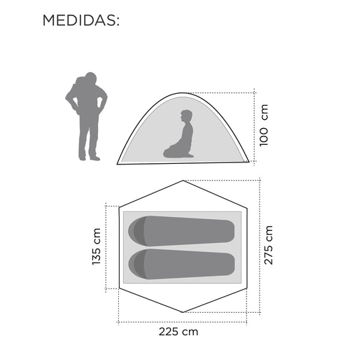 Carpa Mt. Tortolas 2 Personas Doite