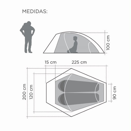 Carpa 2 Personas Volcano Doite